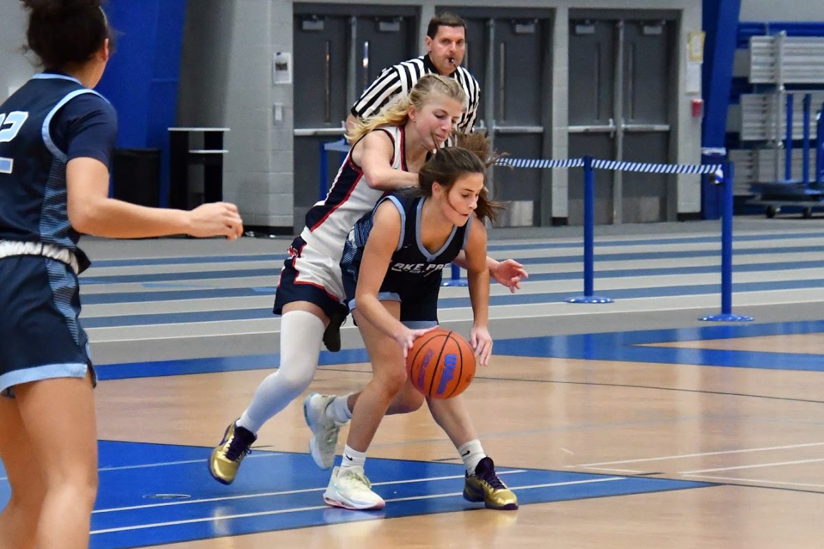 Maggie Frank (LP ‘26) competes in recent competition LP’s girl’s basketball team.