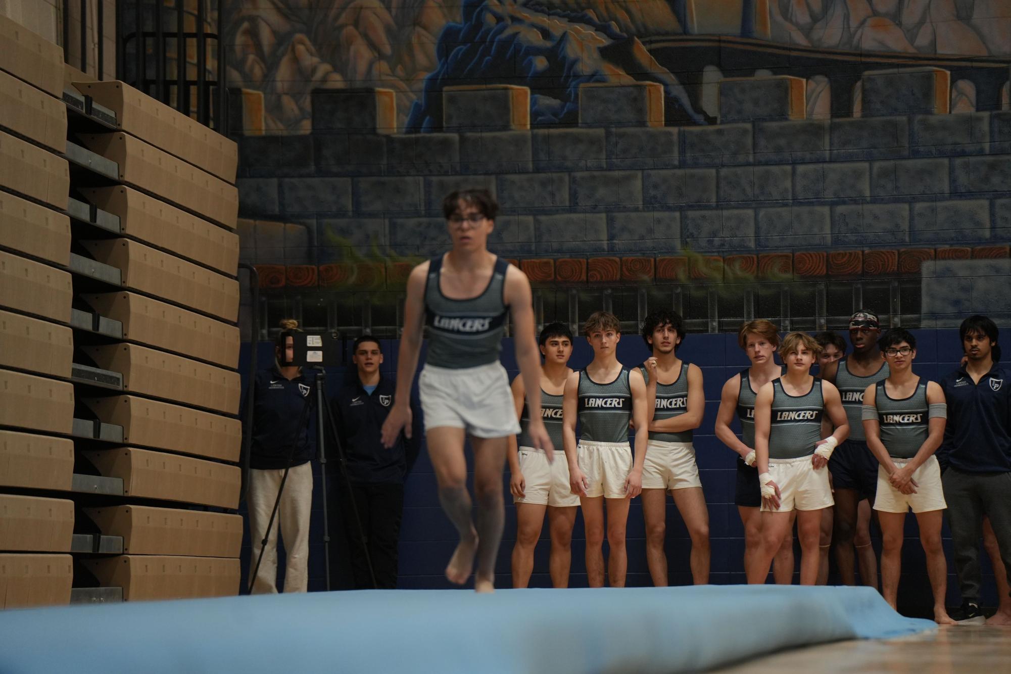 Adrian Hernandez (LP ‘27) competes at home against Glenbard North High School on March 18th.